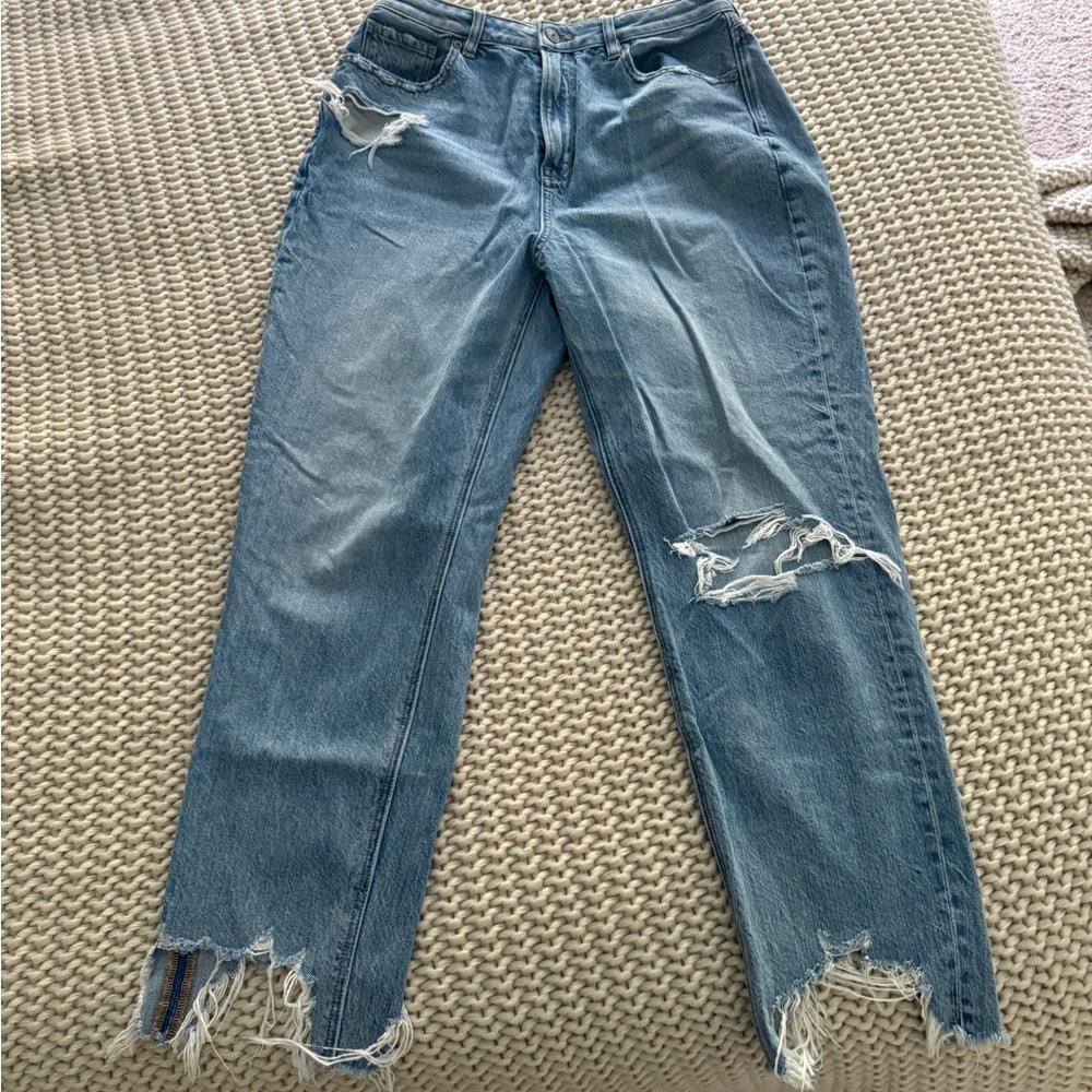 American Eagle Outfitters Distressed Mom Jeans